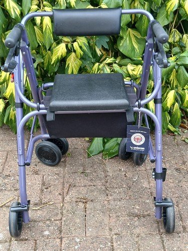 New walking aid with seat.-